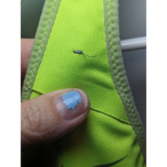 Nike Sports Bra Womens Large Yellow Compression Gym Training Running Outdoor Top - Picture 2 of 13